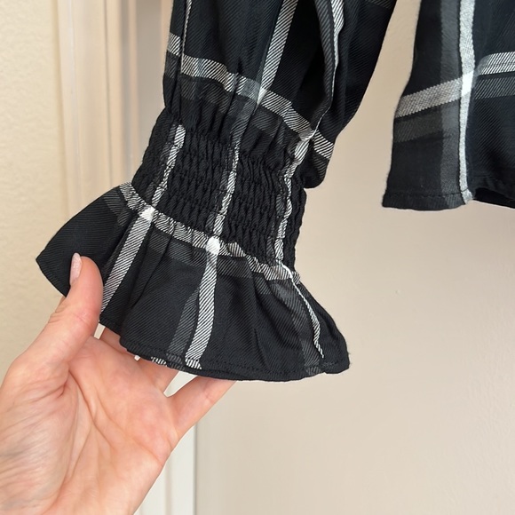 NWT Banana Republic Factory Size Small Plaid Blouse - Picture 5 of 17